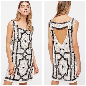 Free People speak easy flapper beaded dress